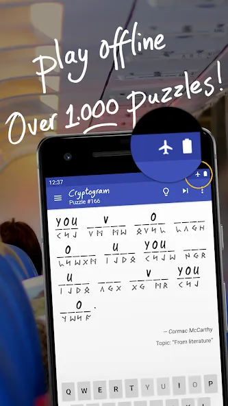 Cryptogram - puzzle quotes (Скрытограмма)  [МОД Все открыто] Screenshot 3