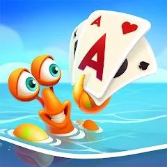 Взломанная Undersea Solitaire Tripeaks (Андерси Солитэр Трипикс)  [МОД Меню] - последняя версия apk на Андроид