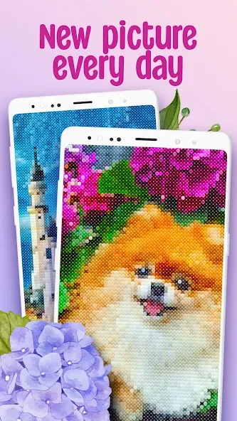 Cross-Stitch: Coloring Book (Кросс)  [МОД Много монет] Screenshot 3