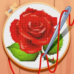 Взломанная Cross-Stitch: Coloring Book (Кросс)  [МОД Много монет] - стабильная версия apk на Андроид