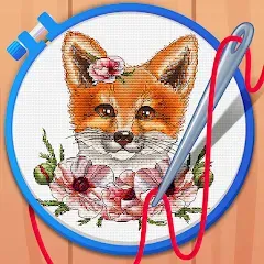 Взлом Cross Stitch Coloring Art (Кроссстич окрашивание искусства)  [МОД Mega Pack] - стабильная версия apk на Андроид