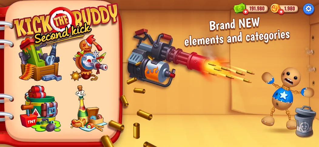 Kick the Buddy: Second Kick (Кик зе Бадди)  [МОД Бесконечные монеты] Screenshot 2