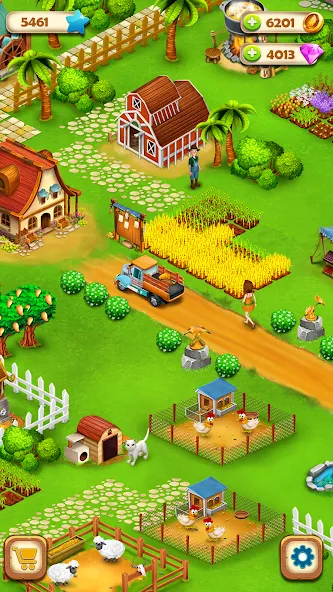 Country Valley Farming Game (Парадайз Хей Фарм Айленд)  [МОД Меню] Screenshot 3