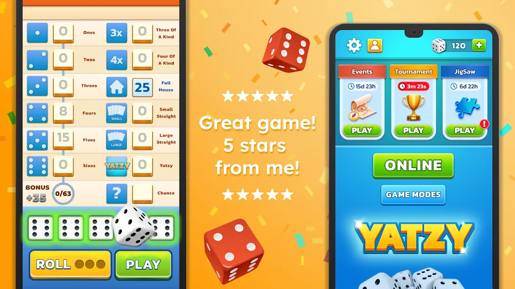 Yatzy - Fun Classic Dice Game (Ятзи)  [МОД Много монет] Screenshot 2