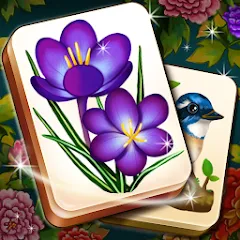 Скачать взломанную Mahjong Blossom Solitaire  [МОД Unlocked] - стабильная версия apk на Андроид