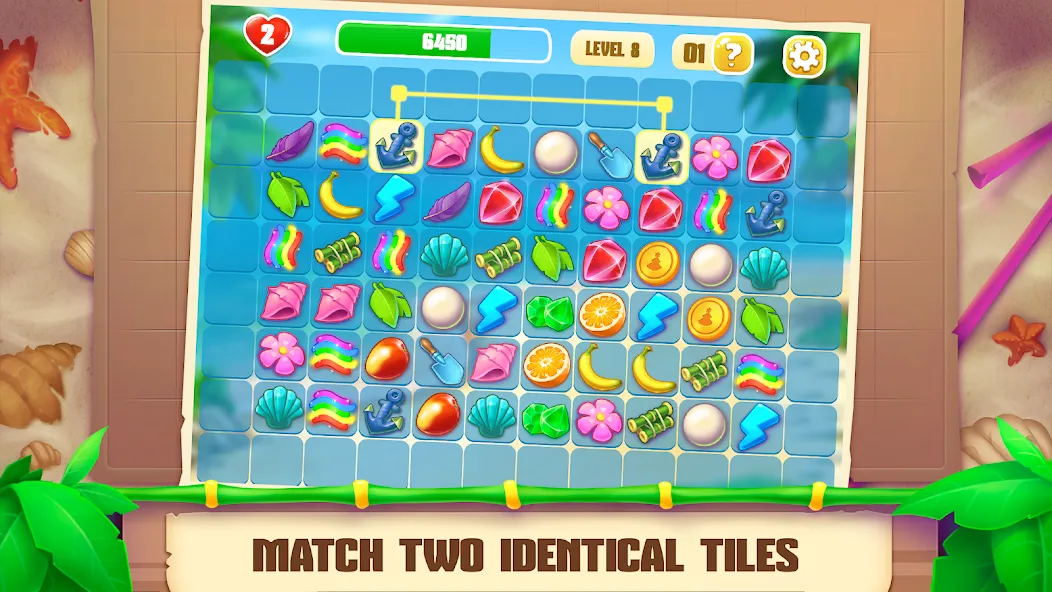 Onet Paradise: connect 2 tiles (Онет Парадайз)  [МОД Бесконечные монеты] Screenshot 2