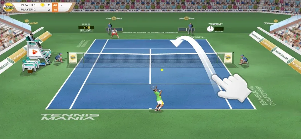 Tennis Mania Mobile (Теннис Мания Мобайл)  [МОД Menu] Screenshot 1