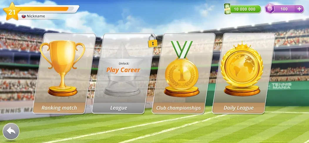 Tennis Mania Mobile (Теннис Мания Мобайл)  [МОД Menu] Screenshot 4