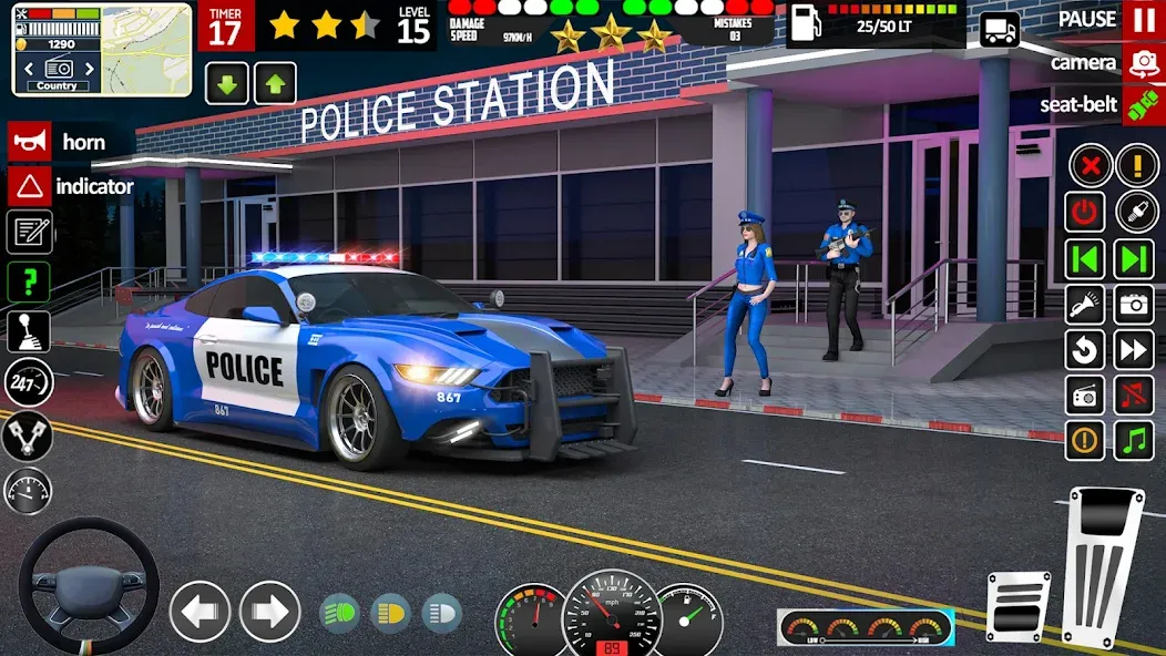 City Police Car Driving Games  [МОД Много монет] Screenshot 1