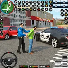 Скачать взломанную City Police Car Driving Games  [МОД Много монет] - стабильная версия apk на Андроид