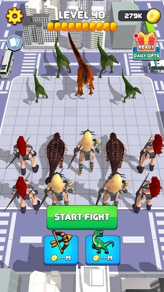 Dinosaur Monster Fight Battle (Бамбам Монстр Против 100 Дверей)  [МОД Бесконечные монеты] Screenshot 5