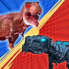 Скачать взломанную Dinosaur Monster Fight Battle (Бамбам Монстр Против 100 Дверей)  [МОД Бесконечные монеты] - стабильная версия apk на Андроид