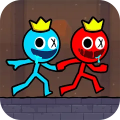 Взлом Red and Blue Stickman 2024 (Ред энд Блу Стикмен 2)  [МОД Бесконечные монеты] - стабильная версия apk на Андроид