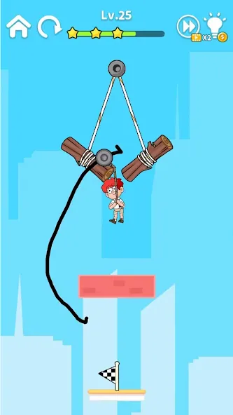 Zipline Rescue: Physics Game (Зиплайн Рескью)  [МОД Бесконечные деньги] Screenshot 5