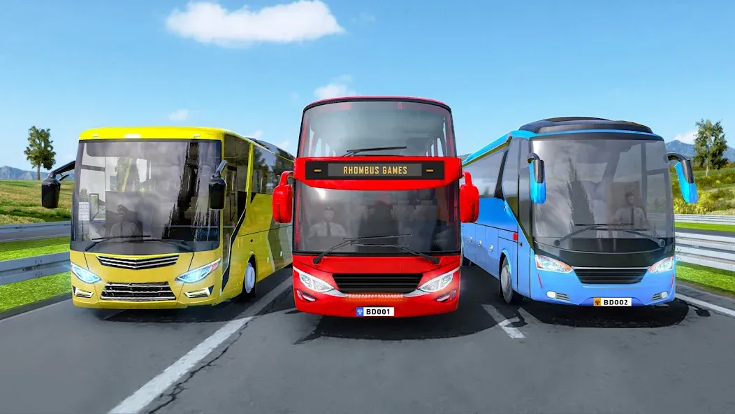 Highway Bus Simulator Bus Game  [МОД Unlocked] Screenshot 1