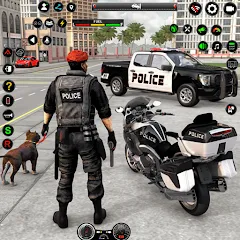 Скачать взломанную US Police Car Parking - King  [МОД Много монет] - полная версия apk на Андроид