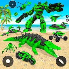 Взлом Crocodile Animal Robot Games  [МОД Все открыто] - последняя версия apk на Андроид