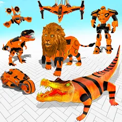 Взлом Robot Game Transform Crocodile  [МОД Много денег] - последняя версия apk на Андроид