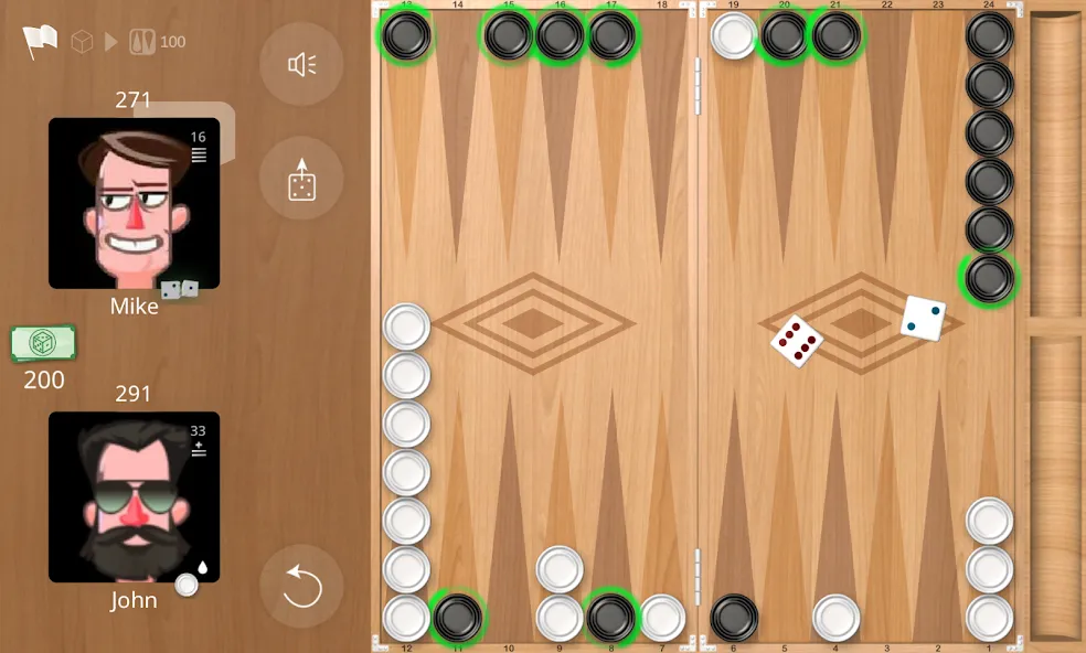 Backgammon Online  [МОД Меню] Screenshot 3