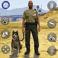 Взломанная Toby Police Dog Sim: Dogs Game  [МОД Меню] - полная версия apk на Андроид