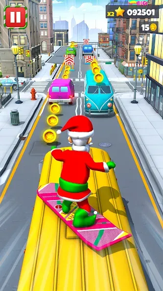 Xmas Santa Surfer Running Game (Ксмас Санта Серфер Раннинг Гейм)  [МОД Mega Pack] Screenshot 1