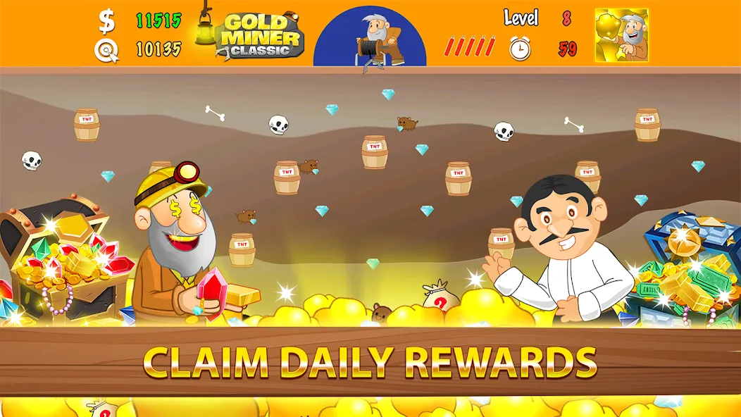 Gold Miner Classic: Gold Rush (Голд Майнер Классик)  [МОД Много денег] Screenshot 5