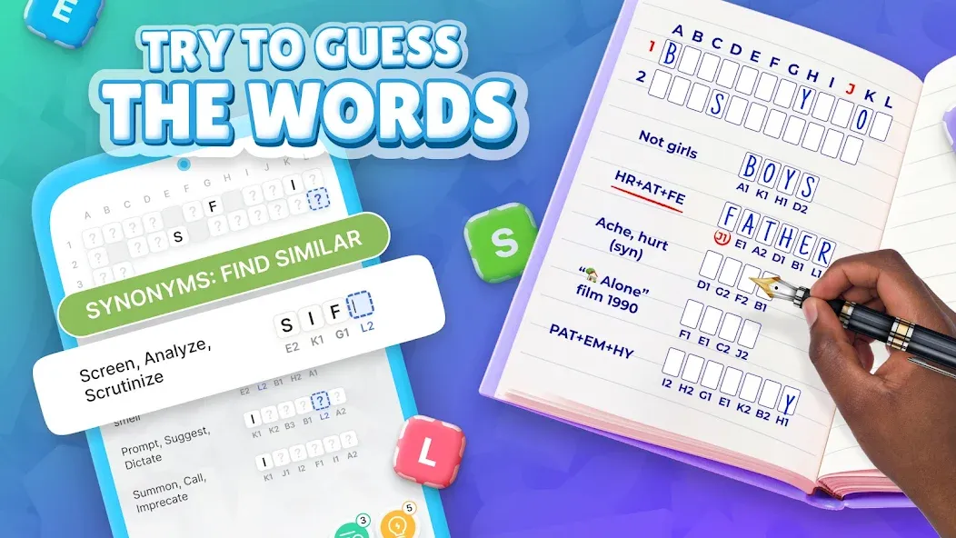 Acrostics－Cross Word Puzzles  [МОД Menu] Screenshot 1