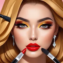 Взломанная Fashion Artist: Makeup Game  [МОД Unlimited Money] - стабильная версия apk на Андроид