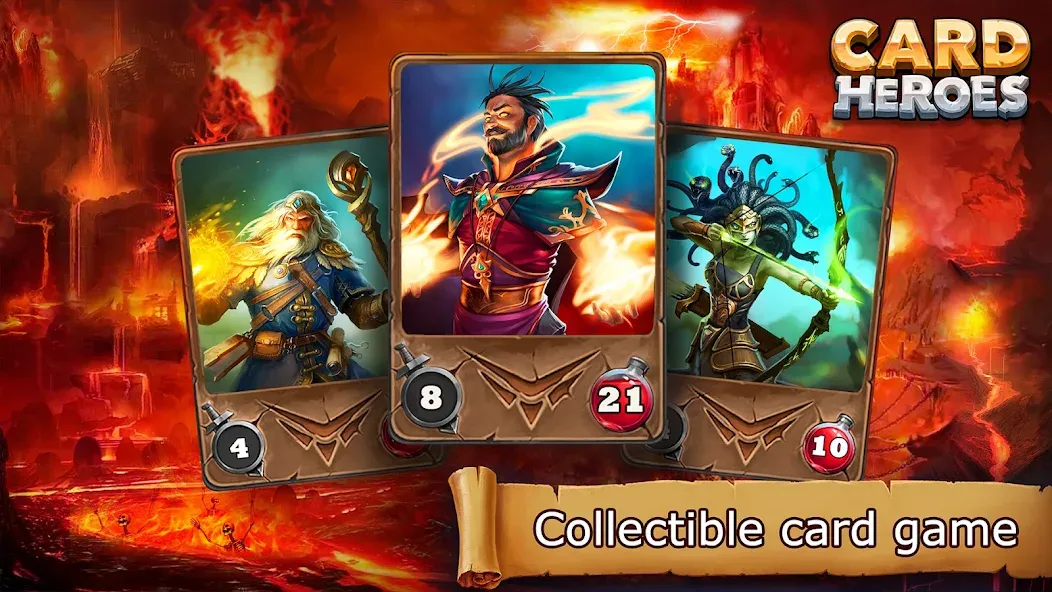 Card Heroes: TCG/CCG deck Wars (Кард Хироес)  [МОД Бесконечные деньги] Screenshot 1