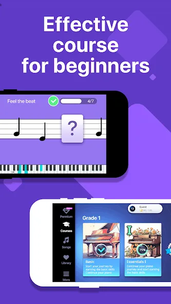 Simpia: Learn Piano Fast (Симпиа)  [МОД Бесконечные деньги] Screenshot 2