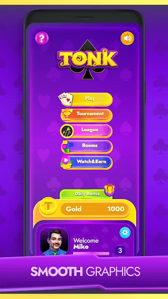 Tonk - Classic Card Game (Тонк)  [МОД Бесконечные монеты] Screenshot 2