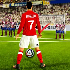 Взломанная Soccer Kick Football Champion  [МОД Unlocked] - полная версия apk на Андроид