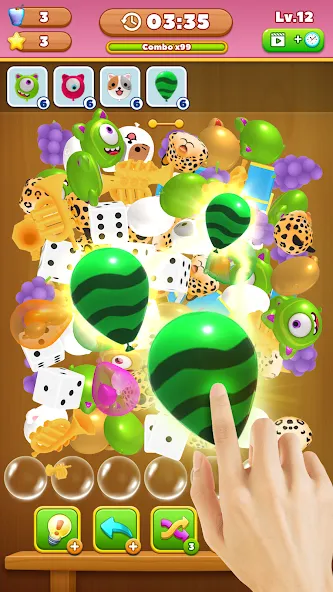 Match Triple Balloon (Матч Тройной Шарик)  [МОД Unlimited Money] Screenshot 2