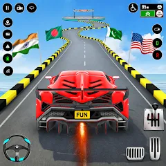 Скачать взломанную GT Car Stunt : Ramp Car Stunts (ДжиТи Кар Стант)  [МОД Бесконечные монеты] - последняя версия apk на Андроид