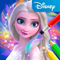 Взломанная Disney Coloring World (Дисней)  [МОД Mega Pack] - последняя версия apk на Андроид