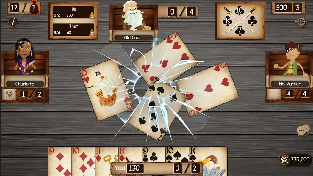 Spades Cutthroat Pirates (Спейдс Каттхроат Пирейтс)  [МОД Все открыто] Screenshot 1