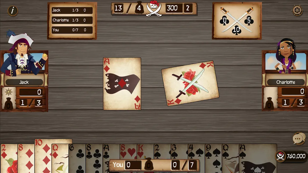 Spades Cutthroat Pirates (Спейдс Каттхроат Пирейтс)  [МОД Все открыто] Screenshot 3