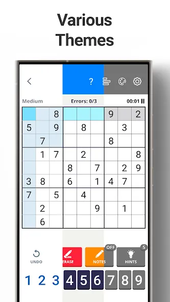 Sudoku Levels: Daily Puzzles  [МОД Бесконечные монеты] Screenshot 5