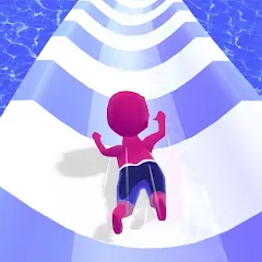 Взлом Waterpark Super Slide (Ватерпарк Супер Слайд)  [МОД Mega Pack] - стабильная версия apk на Андроид