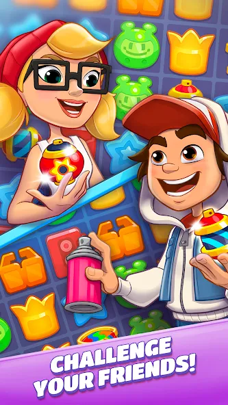 Subway Surfers Match (Сабвей Серферс Матч)  [МОД Бесконечные монеты] Screenshot 4