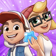 Скачать взлом Subway Surfers Match (Сабвей Серферс Матч)  [МОД Бесконечные монеты] - последняя версия apk на Андроид