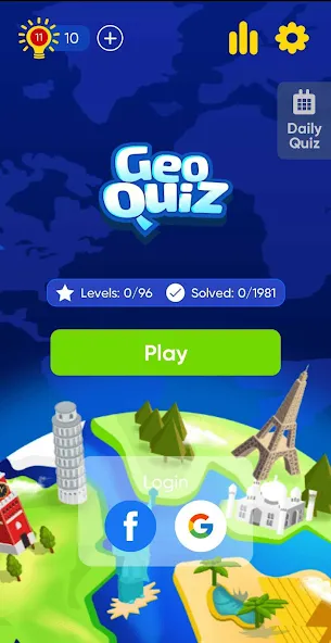 Geo Quiz: World Geo Trivia (Джио Квиз)  [МОД Меню] Screenshot 1