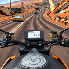 Взломанная Moto Rider GO: Highway Traffic (Мото Райдер ГО)  [МОД Unlocked] - стабильная версия apk на Андроид