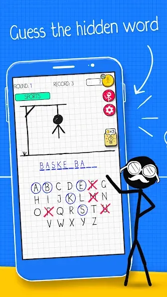 Hangman  [МОД Unlimited Money] Screenshot 1