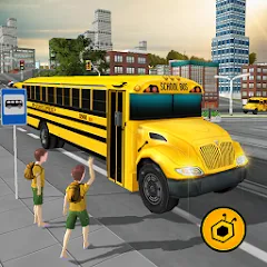 Скачать взломанную School Bus Driving Game  [МОД Бесконечные монеты] - стабильная версия apk на Андроид