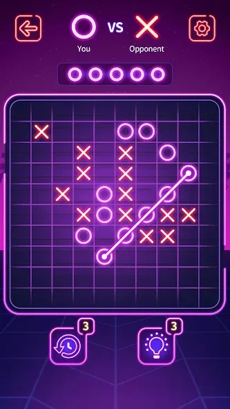 Tic Tac Toe - Offline XOXO (Тиктактое)  [МОД Все открыто] Screenshot 2