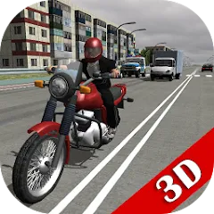 Скачать взломанную Russian Moto Traffic Rider 3D  [МОД Бесконечные монеты] - последняя версия apk на Андроид