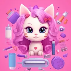 Скачать взломанную Idle Cat Makeover: Hair Salon  [МОД Mega Pack] - полная версия apk на Андроид