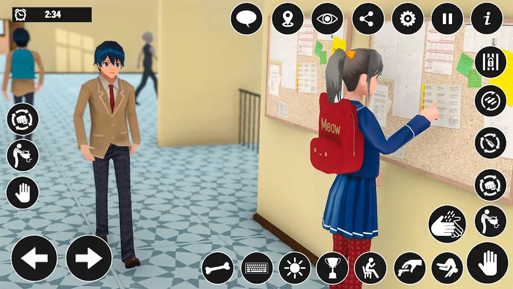 High School Boy Virtual Life  [МОД Много монет] Screenshot 3