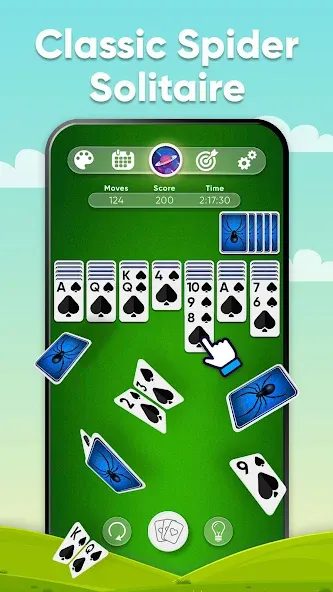 Spider Solitaire (Спайдер Солитер)  [МОД Меню] Screenshot 1